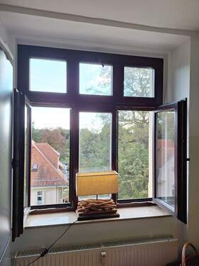 Offenes Fenster mit Aussicht - 