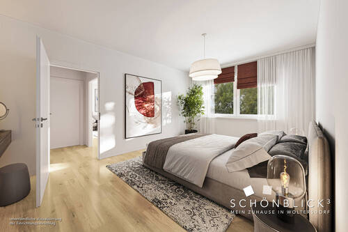 Schoenblick3_Schlafzimmer - Etagenwohnung mit 50,80 m² in Woltersdorf zum Kaufen