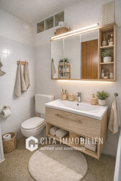 Badezimmer - Etagenwohnung mit 87,00 m&sup2; in Taunusstein zum Kaufen