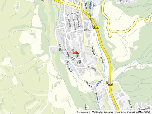 Geolyzer Kartenausschnitt - 4 Zimmer Etagenwohnung in Wehr