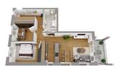 3D Grundriss Wohnung 4 - 