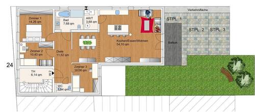 Obergeschossplan 3FH - 