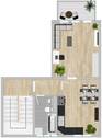 Grundriss - 1 Zimmer Etagenwohnung zur Miete in Riesa