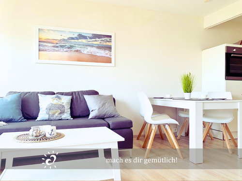 Wohnzimmer - Terrassenwohnung mit 45,00 m&sup2; in Wurster Nordseeküste zum Kaufen