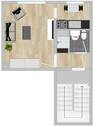 Grundriss - 1 Zimmer Etagenwohnung zur Miete in Riesa