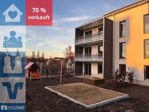 Ansicht der Außenanlagen - Jetzt zum Einzugspreis sichern: Helle 3-Zi.-Neubauwohnung mit sonniger Terrasse