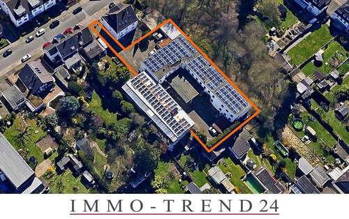 Vogelperspektive von Norden (T) - +++ stattliches INDUSTRIEGEBÄUDE in Solingen Wald +++ ... zum UMBAU in WOHNNUTZUNG