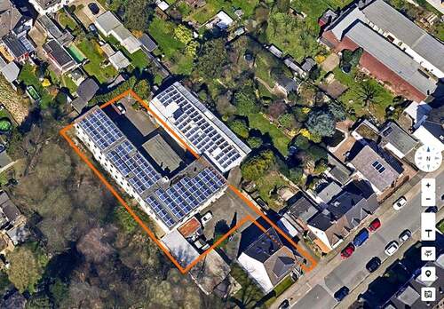 Vogelperspektive von Süden - Halle in Solingen