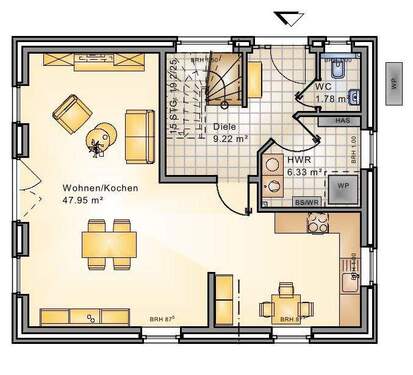 Erdgeschoss - Einfamilienhaus mit 132,00 m&sup2; in Apen / Augustfehn zum Kaufen