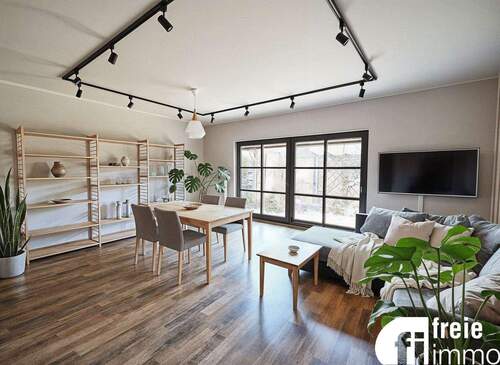 Wohnzimmer umgestaltet- (KI generiert) - Einfamilienhaus mit 145,40 m&sup2; in Dresden zum Kaufen