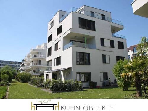 Titelbild 1 - Traumhafte Erdgeschoss Terrassen Wohnung mit seitlichem Rheinblick