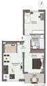 Grundriss der 3-Zimmer-Wohnung - 