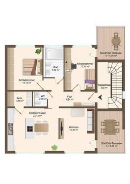 3-Zimmer-Wohnung mit Garten im 1.OG - 