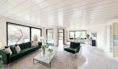 Einrichtungsbeispiel Wohnzimmer - 6 Zimmer Einfamilienhaus in Höchberg