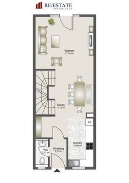Offener Koch-/Ess-/Wohnbereich im EG - Grundstück in München / Allach-Untermenzing zum Kaufen
