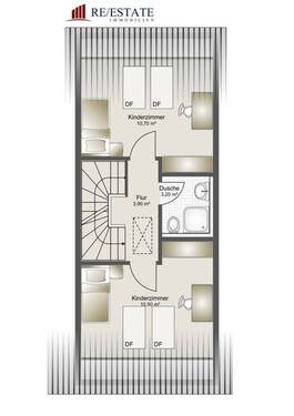 Zwei Schlafräume im Dachgeschoss - 