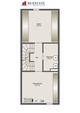 Kellerbereich mit Hobby-/Waschraum - 