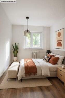 Schlafzimmer mit Ki berabeitet - 