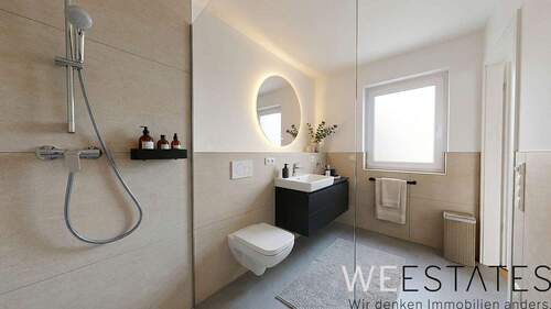 Duschbad mit Fenster - Möblierungsbeispiel - 