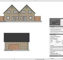 Attraktives Baugrundstück (671 m²) mit bereits genehmigtem Doppelhausprojekt - Martfeld