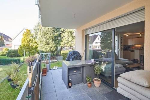 Balkon mit Gartenzugang - 