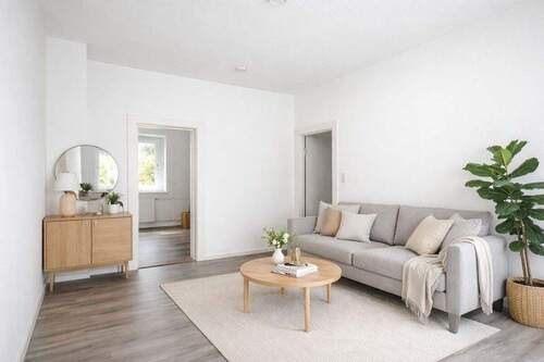 Wohnzimmer Musterbild - Renovierungsbedürftige 2-Zimmer-Wohnung in zentraler Lage in Lübeck, ab sofort verfügbar OTTO STÖBEN