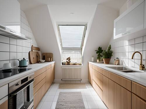 Küche - Moderne und großzügige 3,5-Zimmer-Wohnung mit Dachstudio als zusätzliche Nutzfläche, Balkon und TG-Stellplatz in Bretten zu verkaufen!