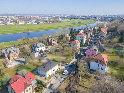 Drohnenansicht - Grundstück zum Kaufen in Dresden