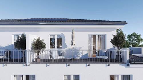 Visualisierung Loggia - 2 Zimmer Etagenwohnung in Landau an der Isar