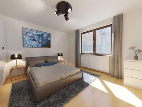 Gestaltungsbeispiel Schlafen - Etagenwohnung mit 78,00 m&sup2; in München zum Kaufen