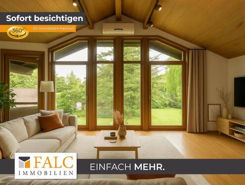 Titelbild - Exklusives Familiendomizil - außergewöhnliche Architektur mit großem Garten in Seenähe