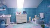 RAIBA IMMO - Wohnen am Sonnenhang 1 - Badezimmer blau OG - 