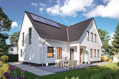 Domizil192 - Gartenansicht - Ein tolles Zuhause für zwei Familien - einfach zweimalig in Großrudestedt