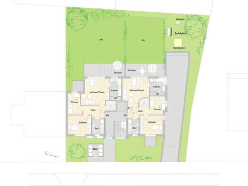 Übersicht EG und Außenanlagen - 