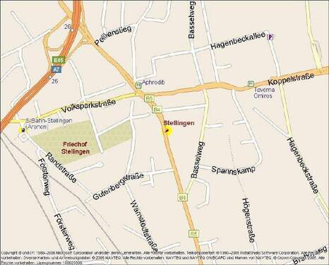 Kartenausschnitt - 3 Zimmer Etagenwohnung zur Miete in Hamburg