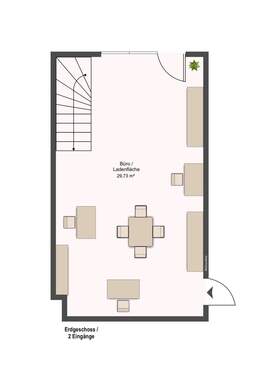 Erdgeschoss mit 2 Eingängen - 