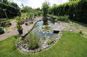 kleiner Teich im Garten rechts - 