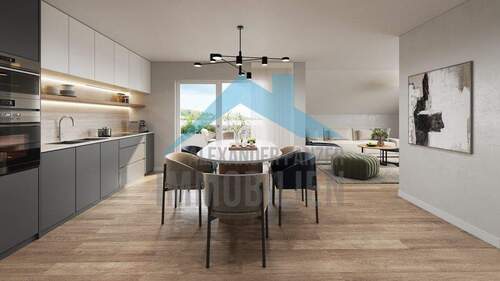 Koch- und Essbereich_WE18 - Stilvolle und moderne Neubau-Eigentumswohnungen mit barrierefreiem Zugang in Oberkaufungen!