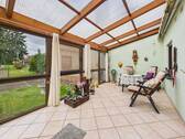 Wintergarten mit Blick in den Garten - Einfamilienhaus mit 150,90 m&sup2; in Völklingen / Lauterbach zum Kaufen