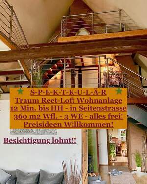 LOFT Style - für Wohngourmets!! - Edelstahl und Reetdach - Generationenwohnen in einem kernsaniertem historischen Gebäude - einfach traumhaft!!!
