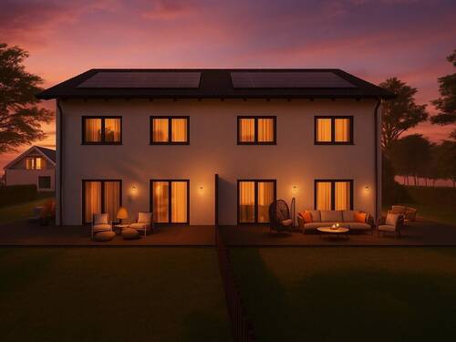 Visualisierung 1 - Effiziente Doppelhaushälfte auf schönem Grundstück