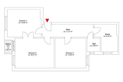 Sehr gute Raumaufteilung - 