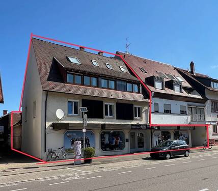 Ansicht von Straße - Wohn- und Geschäftshaus in FR St.Georgen mit großem Garten und Innenhof