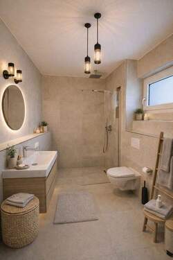 Badezimmer EG möbliert - 