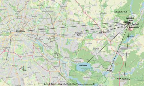 Umgebungskarte - 3 Zimmer Etagenwohnung in Eggersdorf