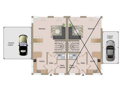 EG linke Hälfte - Doppelhaushälfte mit 143,00 m&sup2; in Bielefeld zum Kaufen