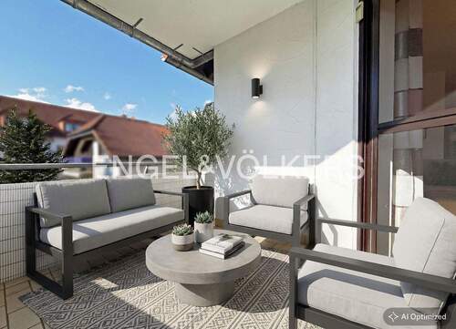 [KI-optimiertes Foto] Balkon Einrichtungsbeispiel - 