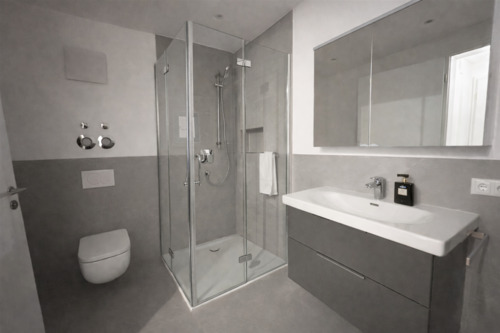 Badezimmer mit Dusche - 