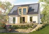 1 - Flair-125-Gartenansicht.jpg - Zu Hause einfach genießen, Ihr Familienhaus im kommenden Baugebiet in Cramme.
