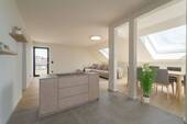 Wohnen-Essen-Küche möbliert - 3 Zimmer Etagenwohnung in Filderstadt